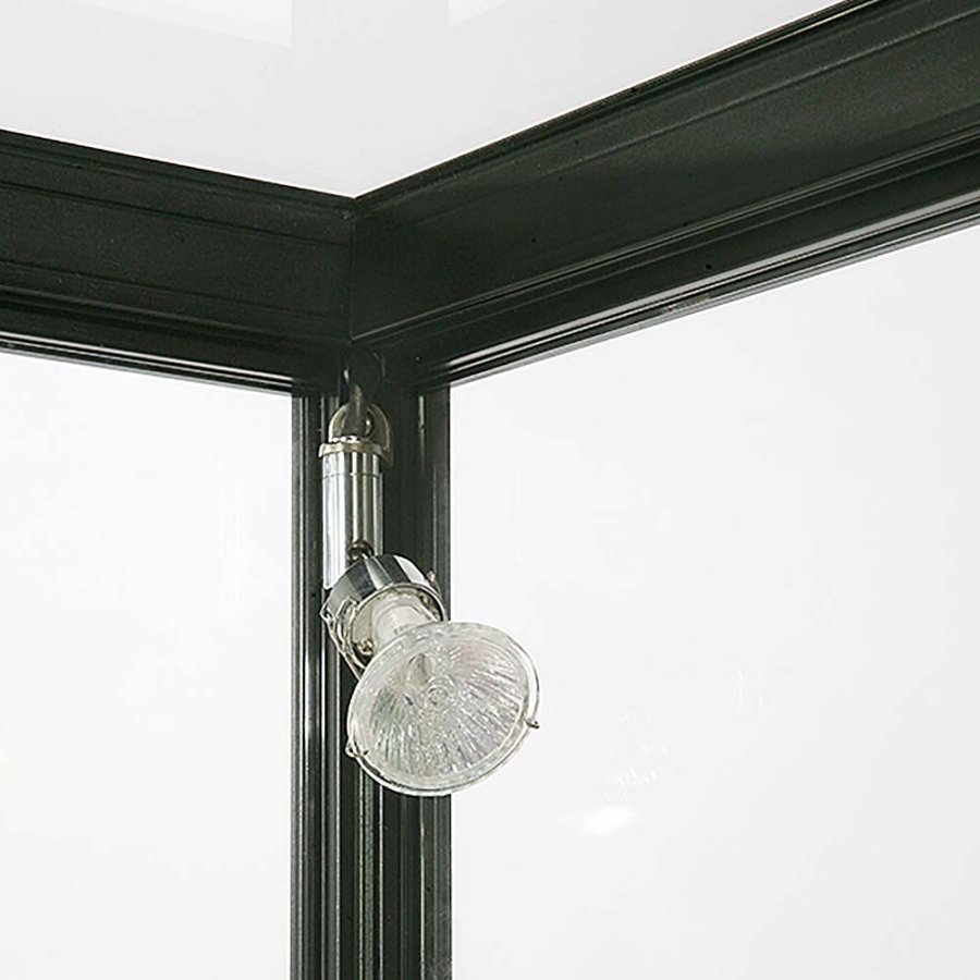 Showcase Counter Solo, black, with LED spots