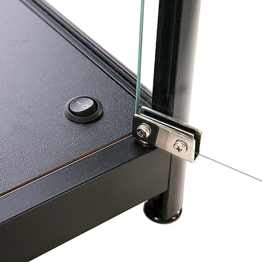 Showcase Counter Solo, black, with LED spots