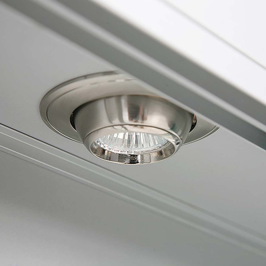 Showcase Wall Duo, silver, with LED spots