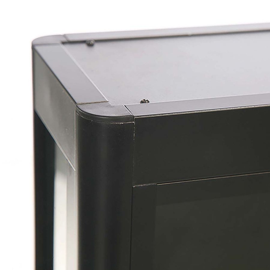 Showcase Wall Duo, black, with LED spots