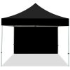 Side cover for Event Tent Lux 3 x 3 m, black #1