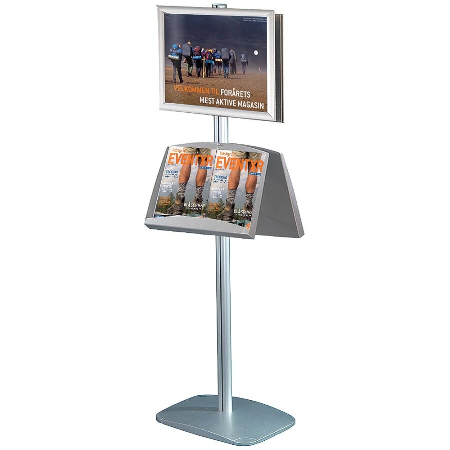Mini Multistand 6 -Double sided A3 Snap Frame + A3 Steel shelf
