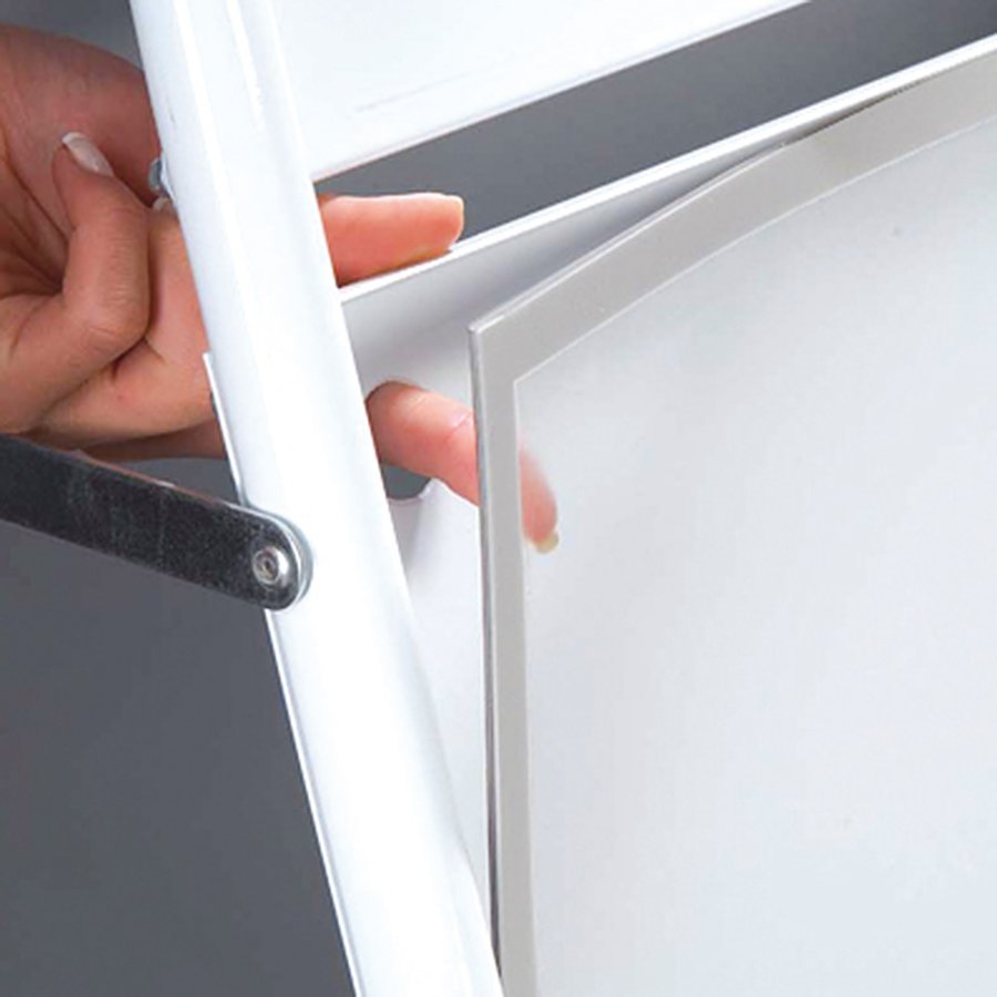 Expo Sign Pavement Board with logoplate, white, 50 x 70 cm