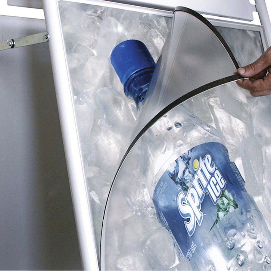 Expo Sign Pavement Board with logo plate, white, 70 x 100 cm