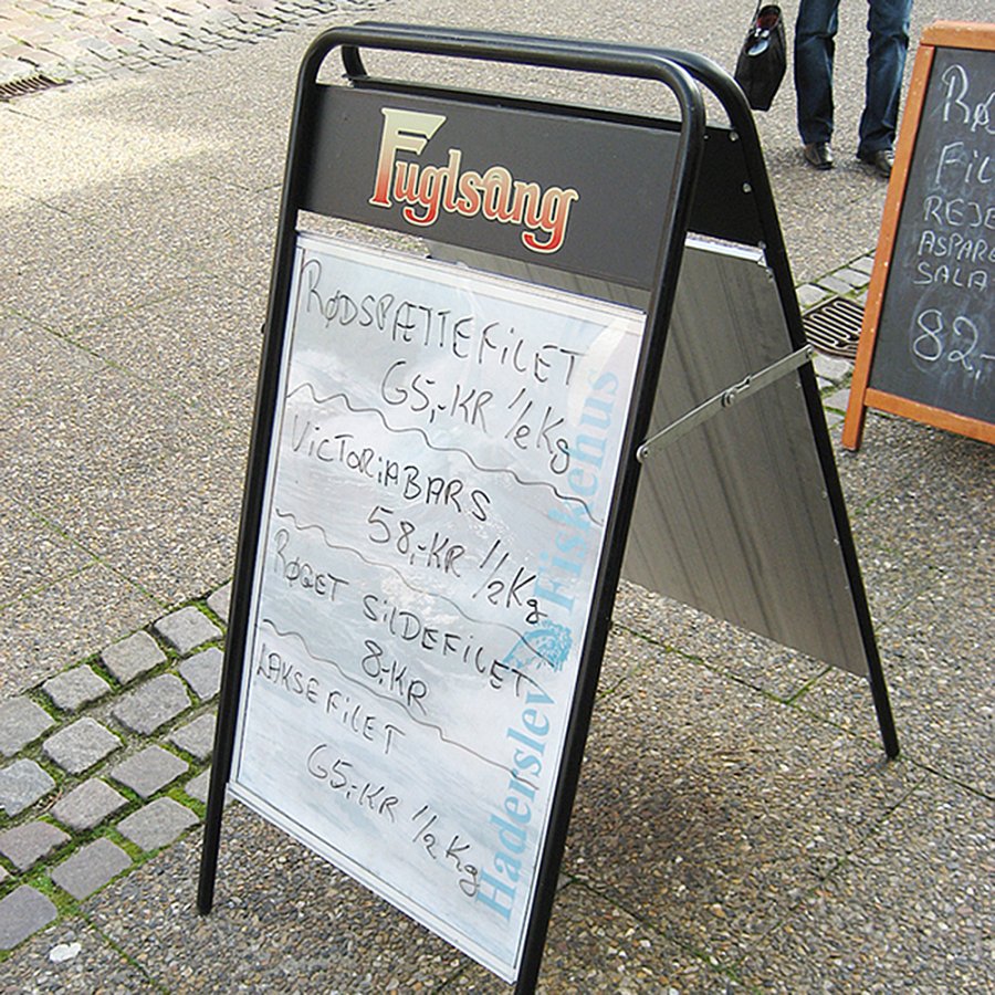 Expo Sign Pavement Board with logo plate, black, 70 x 100 cm