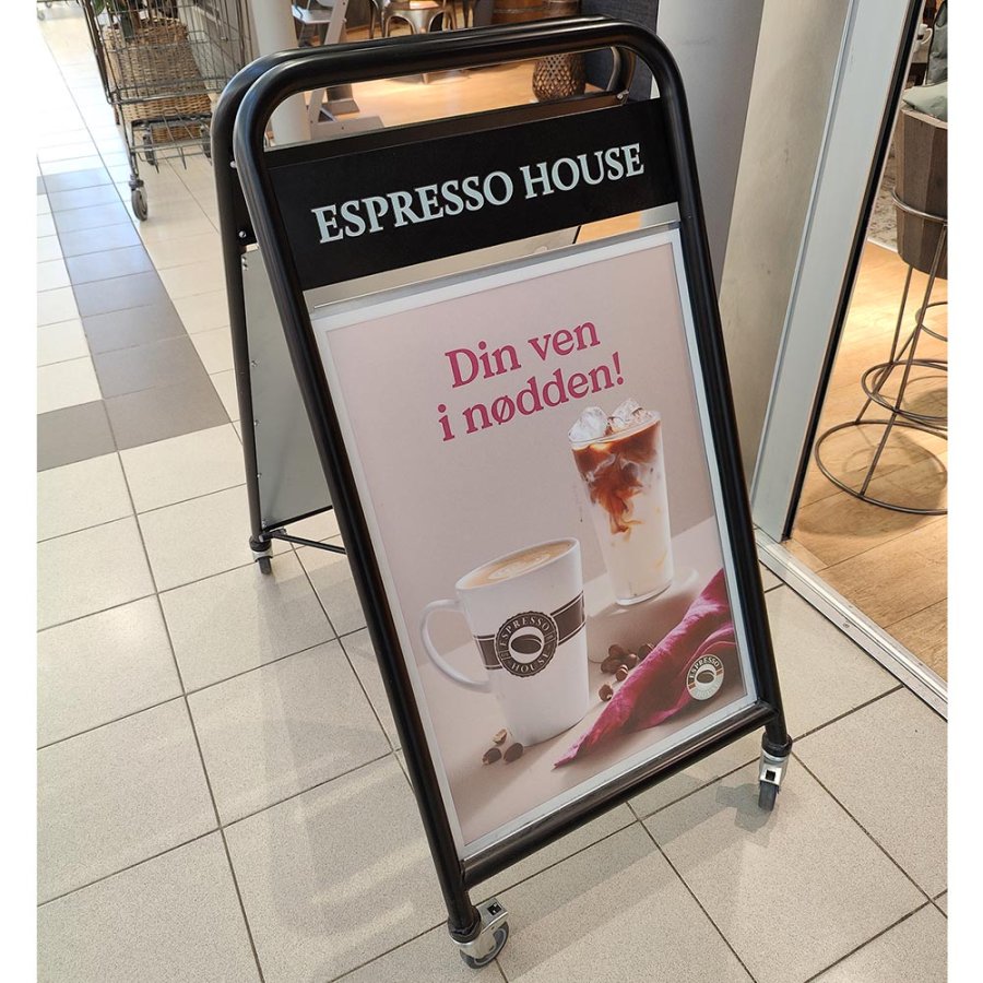 Expo Sign Pavement Board with logo plate, black, 70 x 100 cm