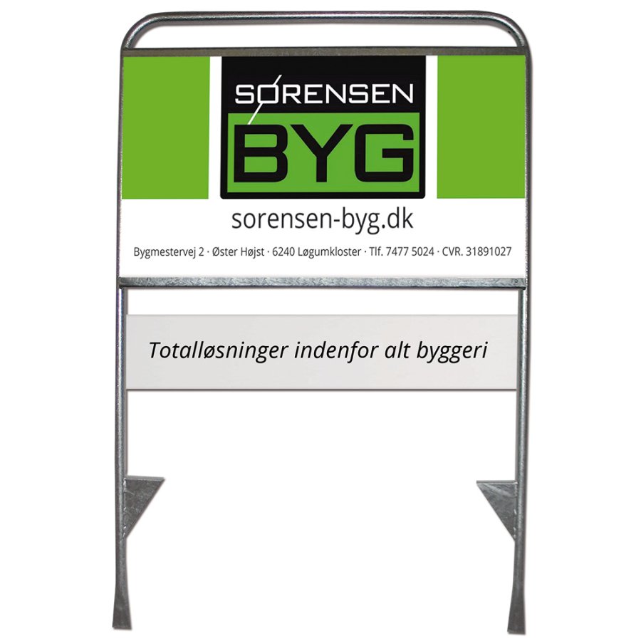 Estate Sign Standard, silver/steel, without panels