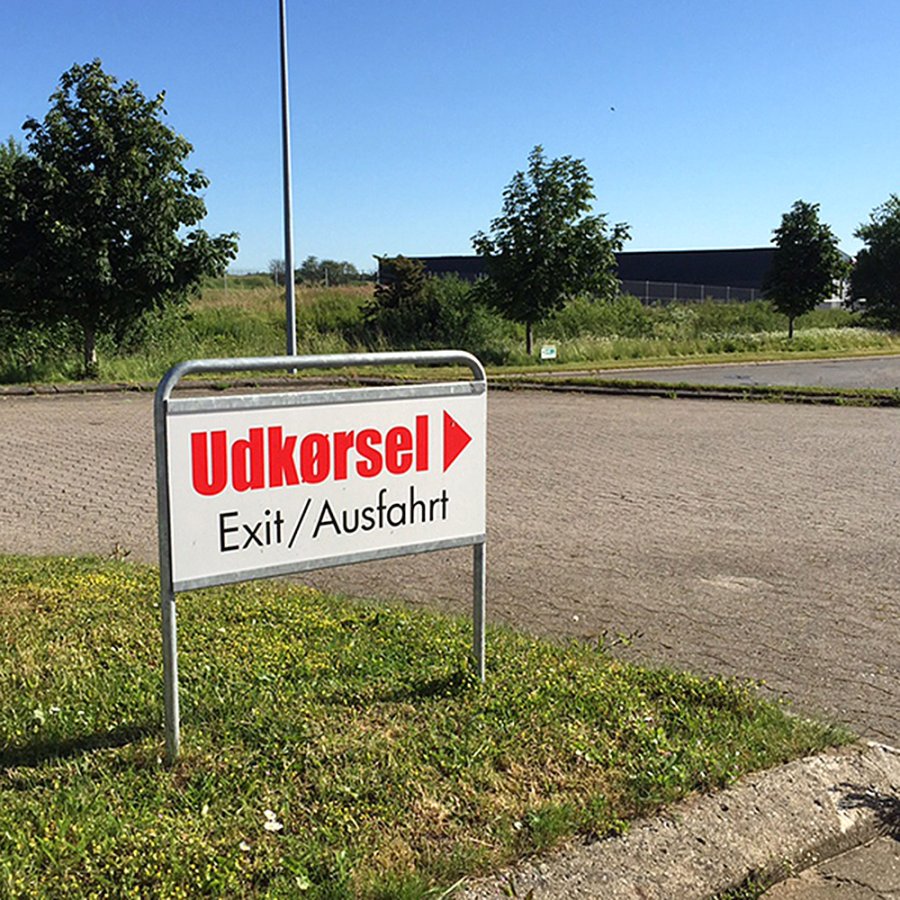 Estate Sign Standard, silver/steel, without panels