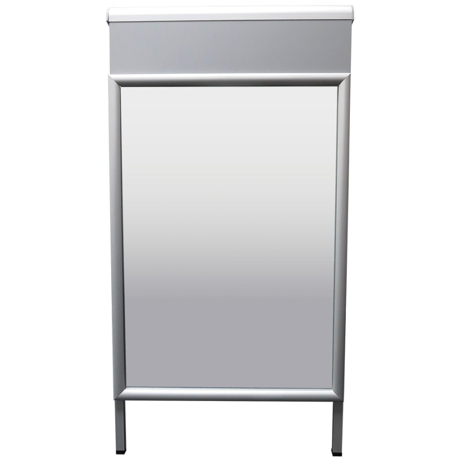 Alu-Line Logo-change Pavement Board, silver, 70 x 100 cm