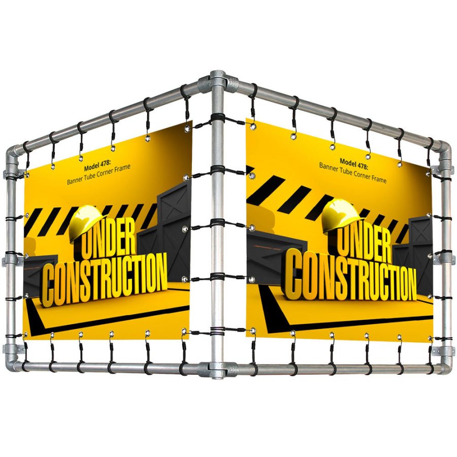 Banner Tube Hanging V frame for wall 150 x 50 cm