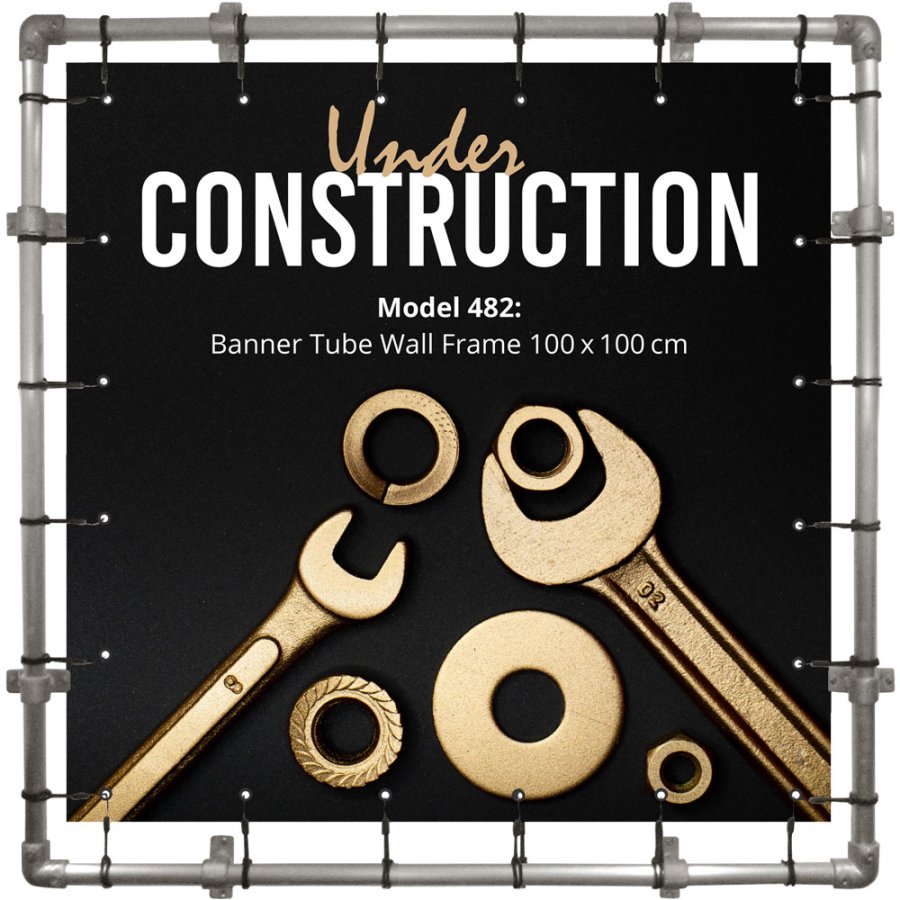 Banner Tube hanging square frame for wall 100 x 100 cm