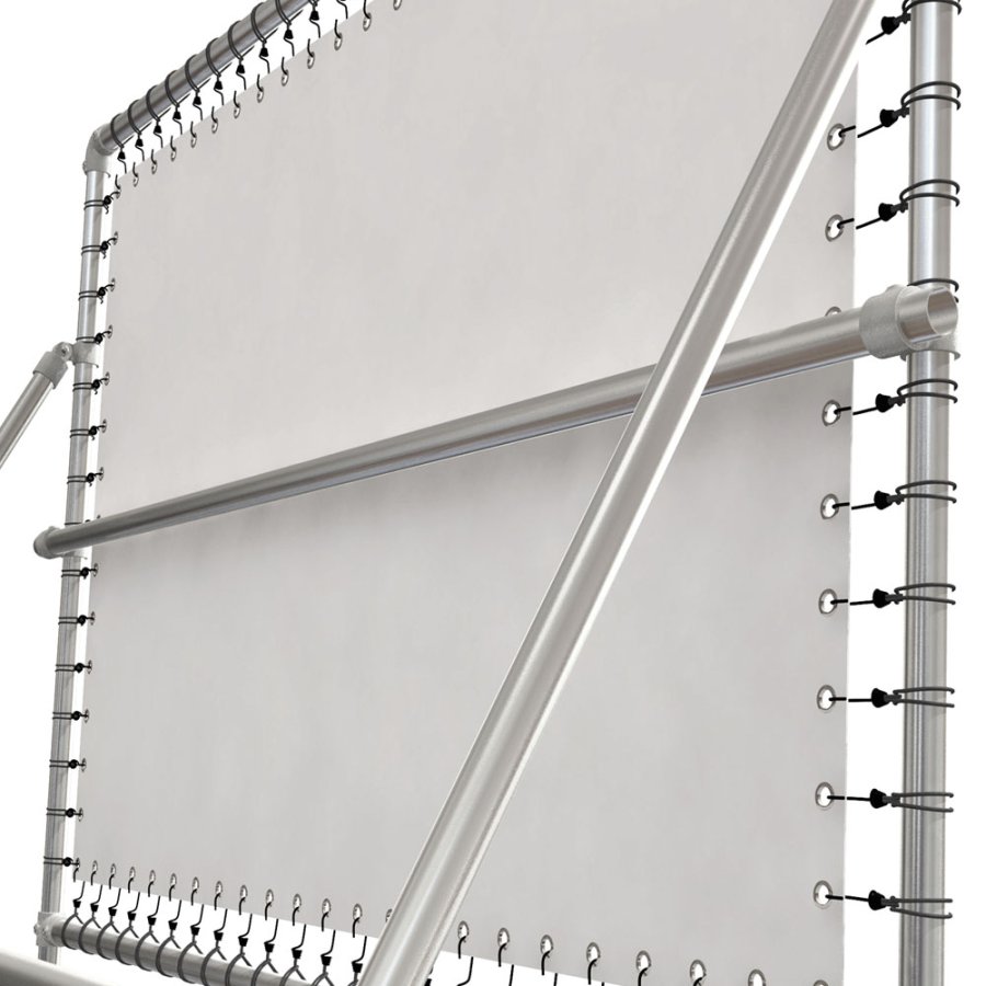 Free standing Banner Tube High stand, square frame (100x100cm) on high stand 300cm
