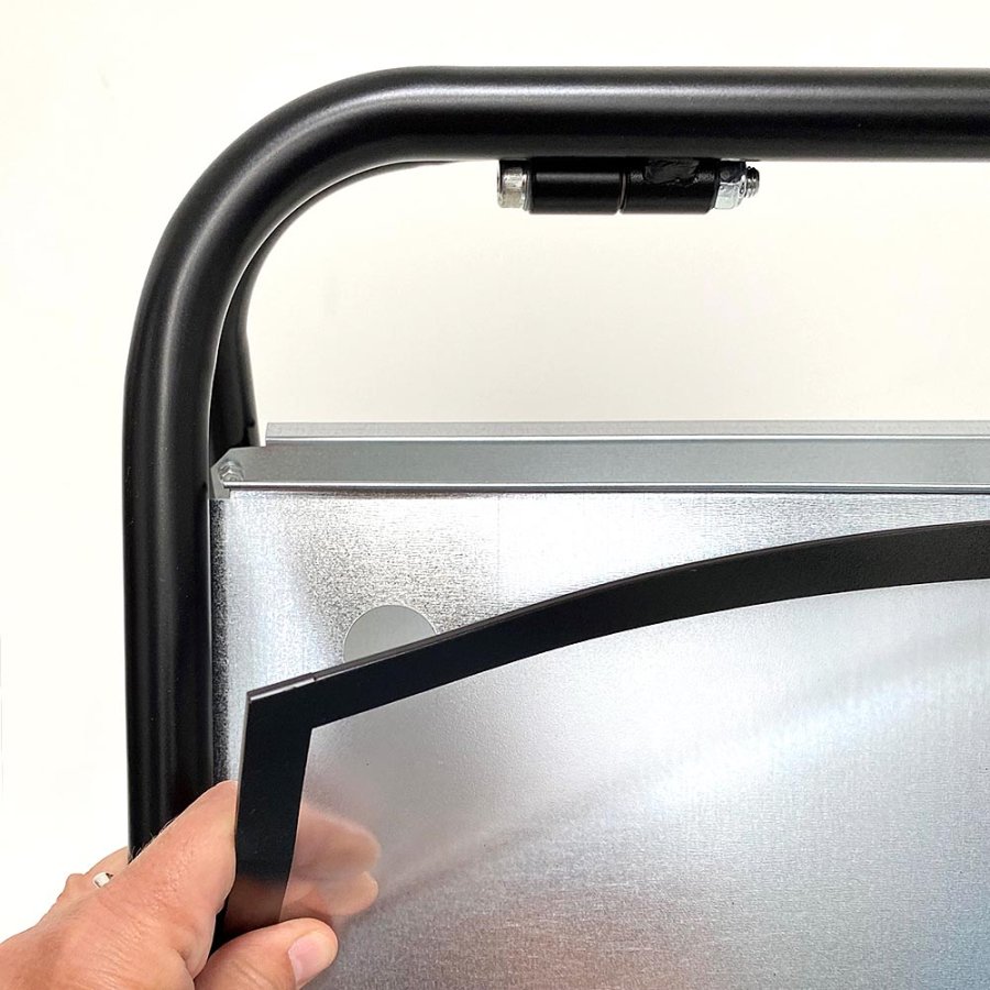 PET frontsheet w/magnet 53x73cm - Black Edge