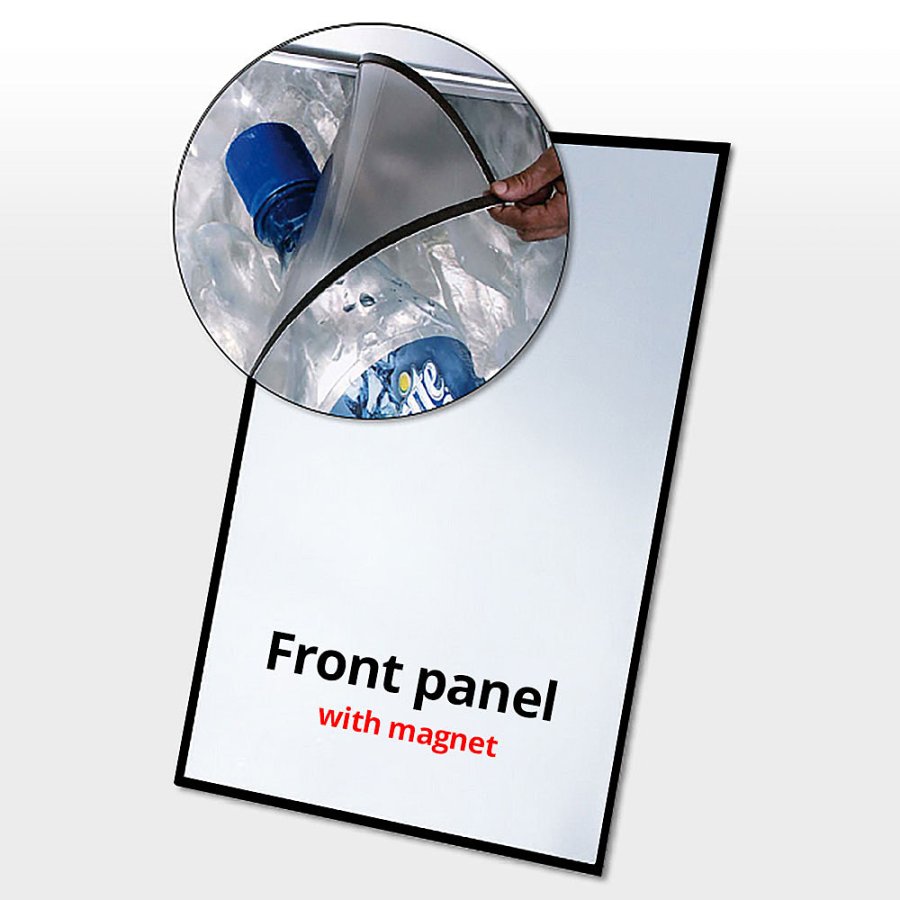 PET frontsheet w/magnet 53x73cm - Black Edge