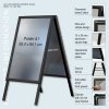 Pavement Sign, Alu-Line Standard, 32 mm, Black, A1 - 59,4 x 84,1 cm #12