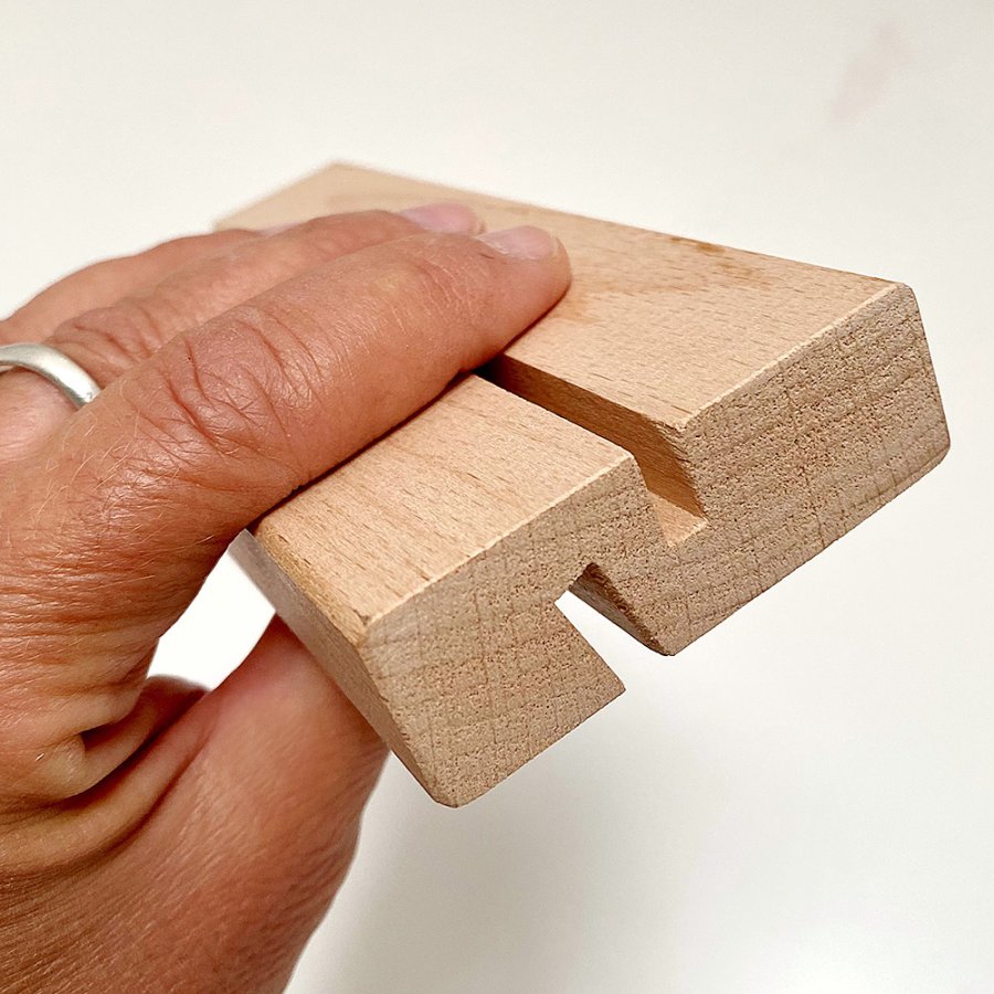 WOOD Block menu holder 70 mm, vertical/angled