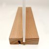 WOOD Block acrylic menu holder A6, portrait/angled #2