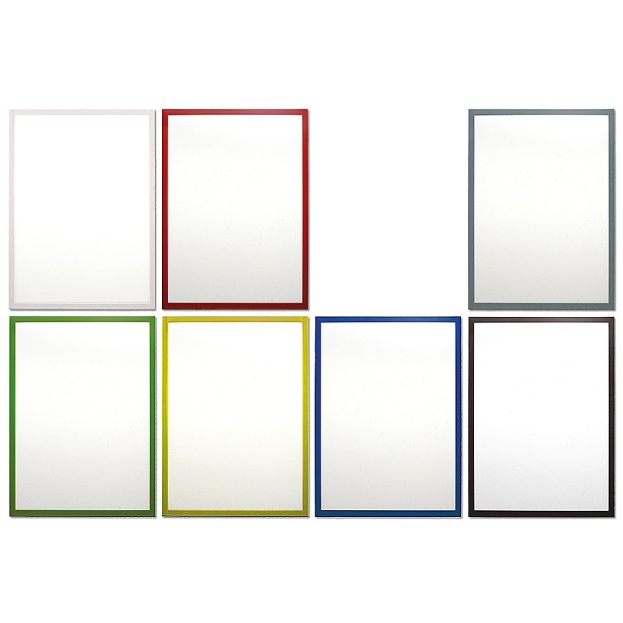 Magnetic pockets, Adhesive tape on the back, A4, 7 pcs, Assorted