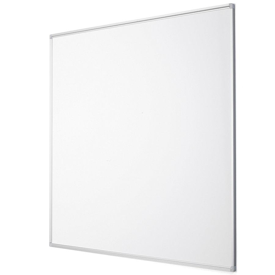 Whiteboard with White Aluminium Frame and Ceramic Surface 120 x 120 cm White