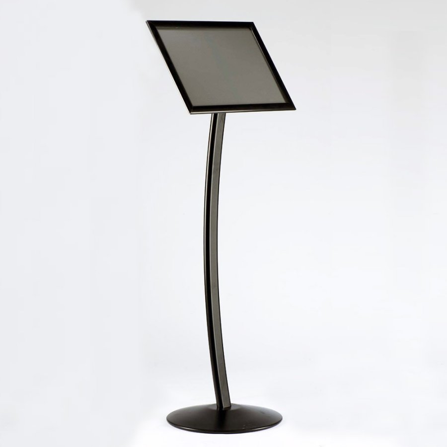Curved stand with A3 frame V+H, black