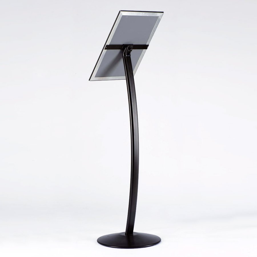 Curved stand with A3 frame V+H, black
