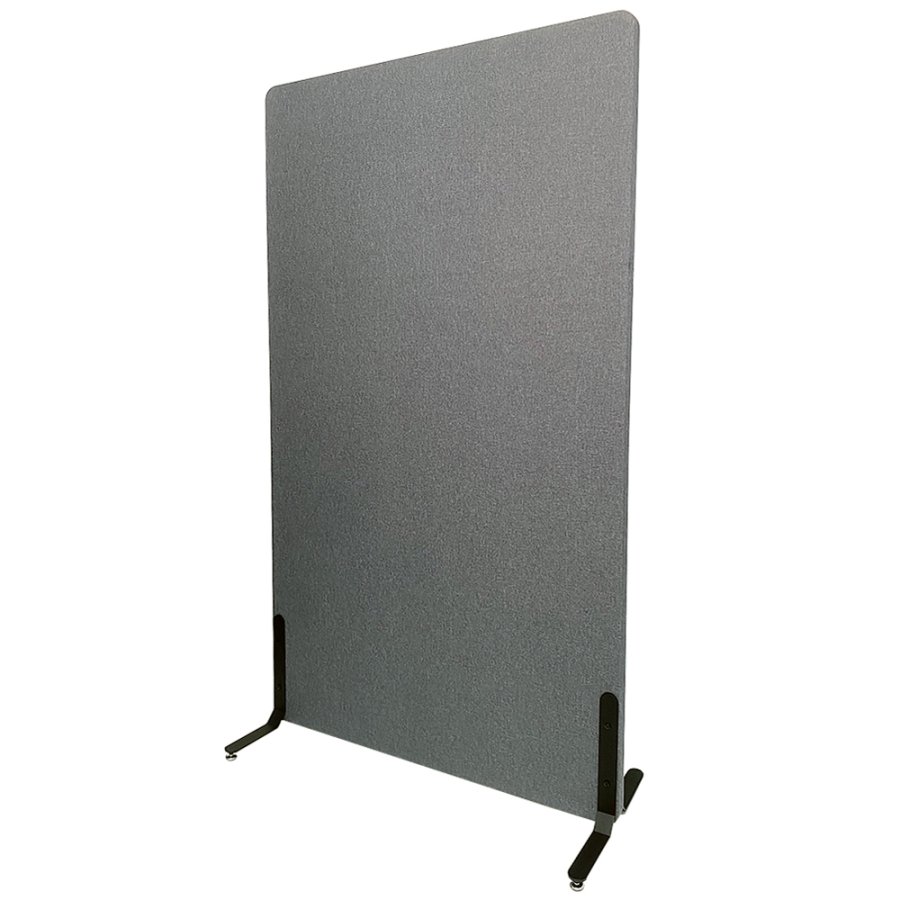 ZONE Hush Wall acoustic wall room divider Dark grey fabric 136x80 cm with standard feet