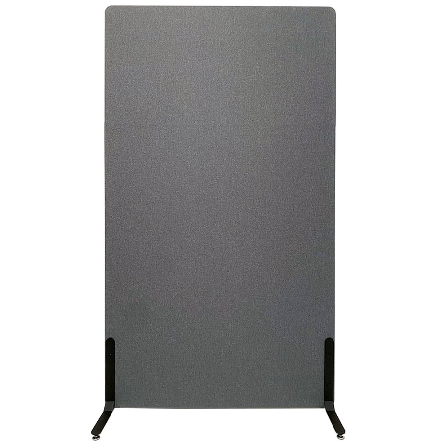 ZONE Hush Wall acoustic wall room divider Dark grey fabric 136x80 cm with standard feet
