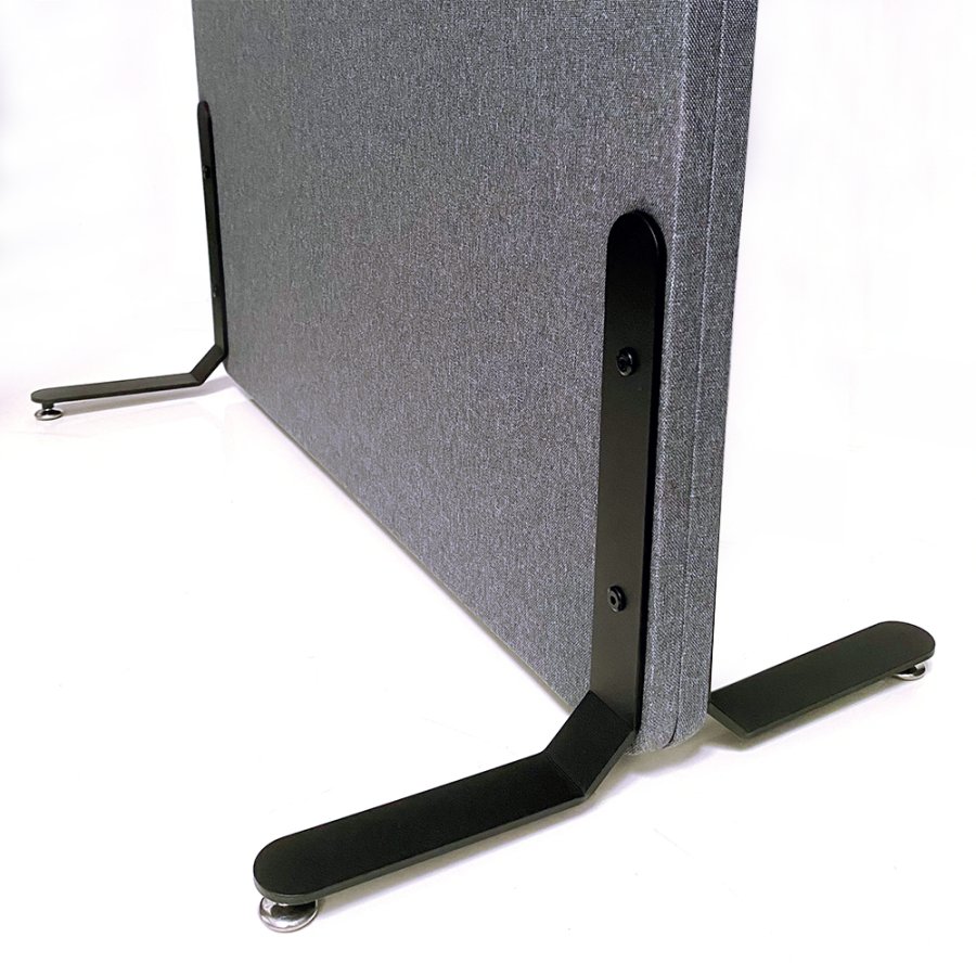 ZONE Hush Wall acoustic wall and room divider Dark grey with fabric covering and standard feet 170 x 80 x 4 cm