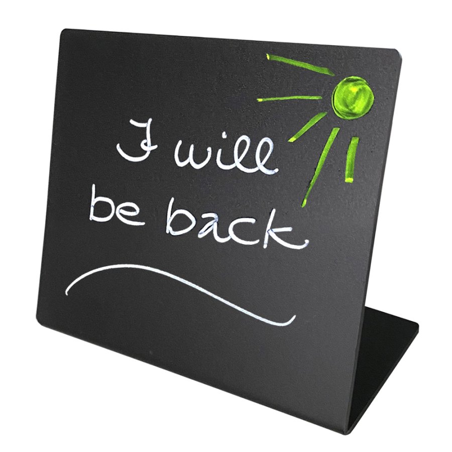 Black freestanding acrylic sign A6 for Table and counter