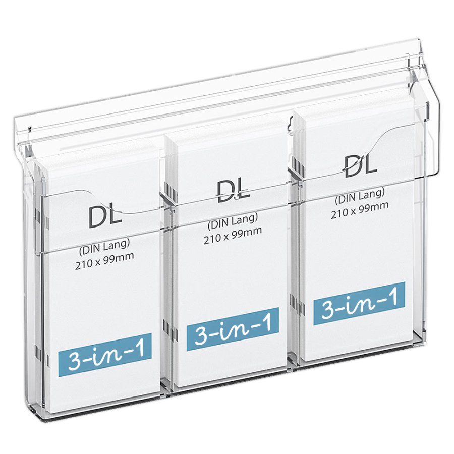 Acrylic Outdoor brochure box A4, 2xA5, 3xM65