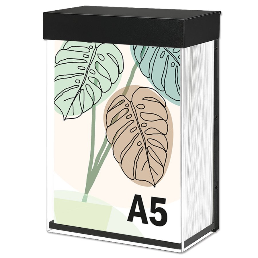 Shieldbox brochure holder A5, black