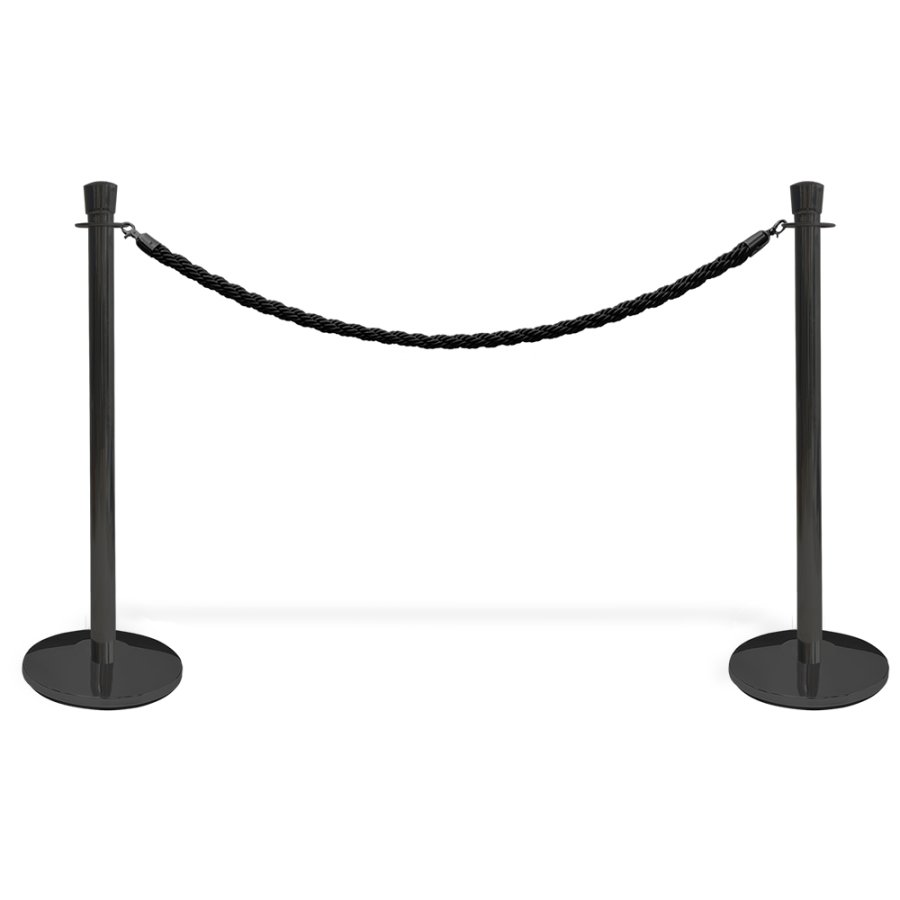 Crowd control, Rope, 150 cm, Black