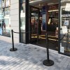 Black lacquered Stand in Steel for queue barrier/barrier system, 91 cm high, heavy base &Oslash; 32 cm #5